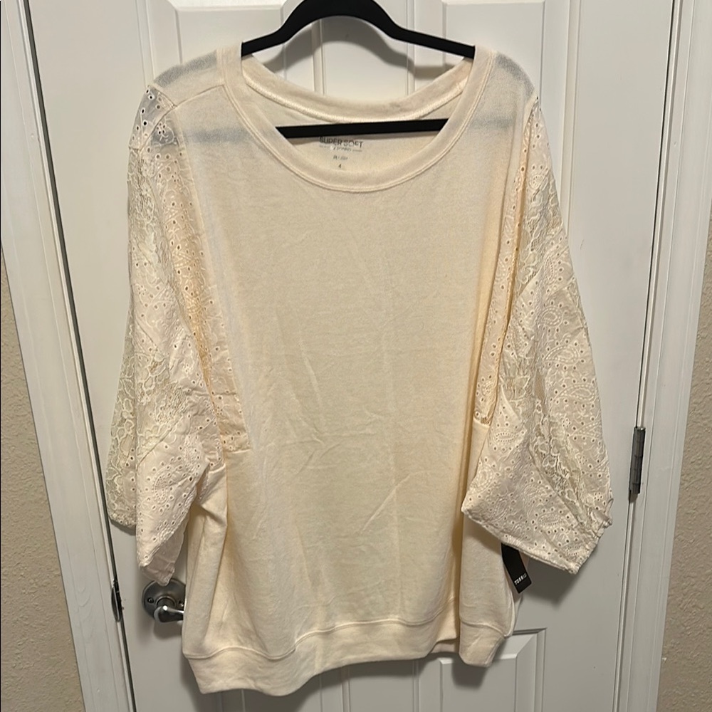Torrid Cream Blouse Elegant Top